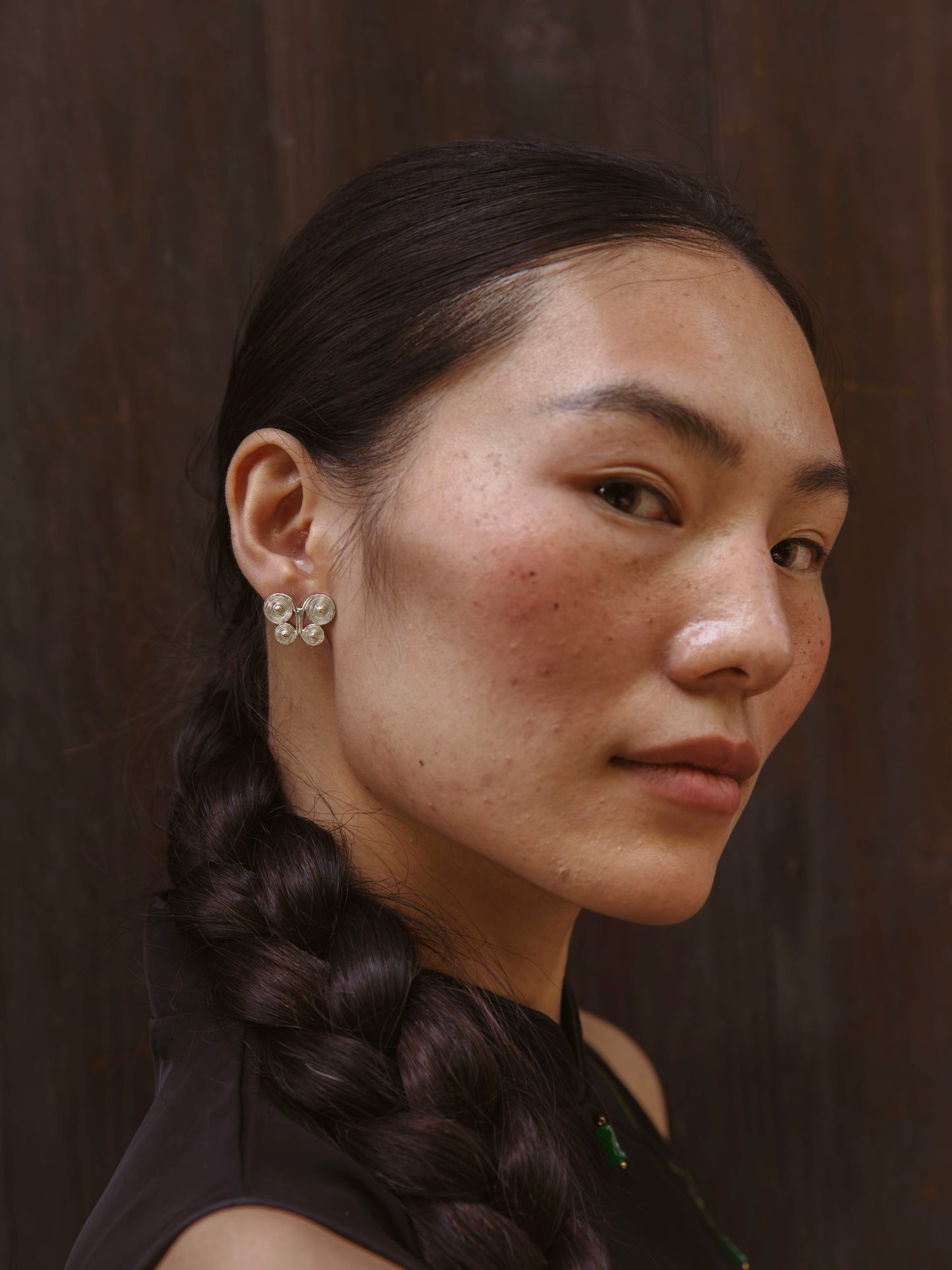 Butterfly Spiral Form Earrings