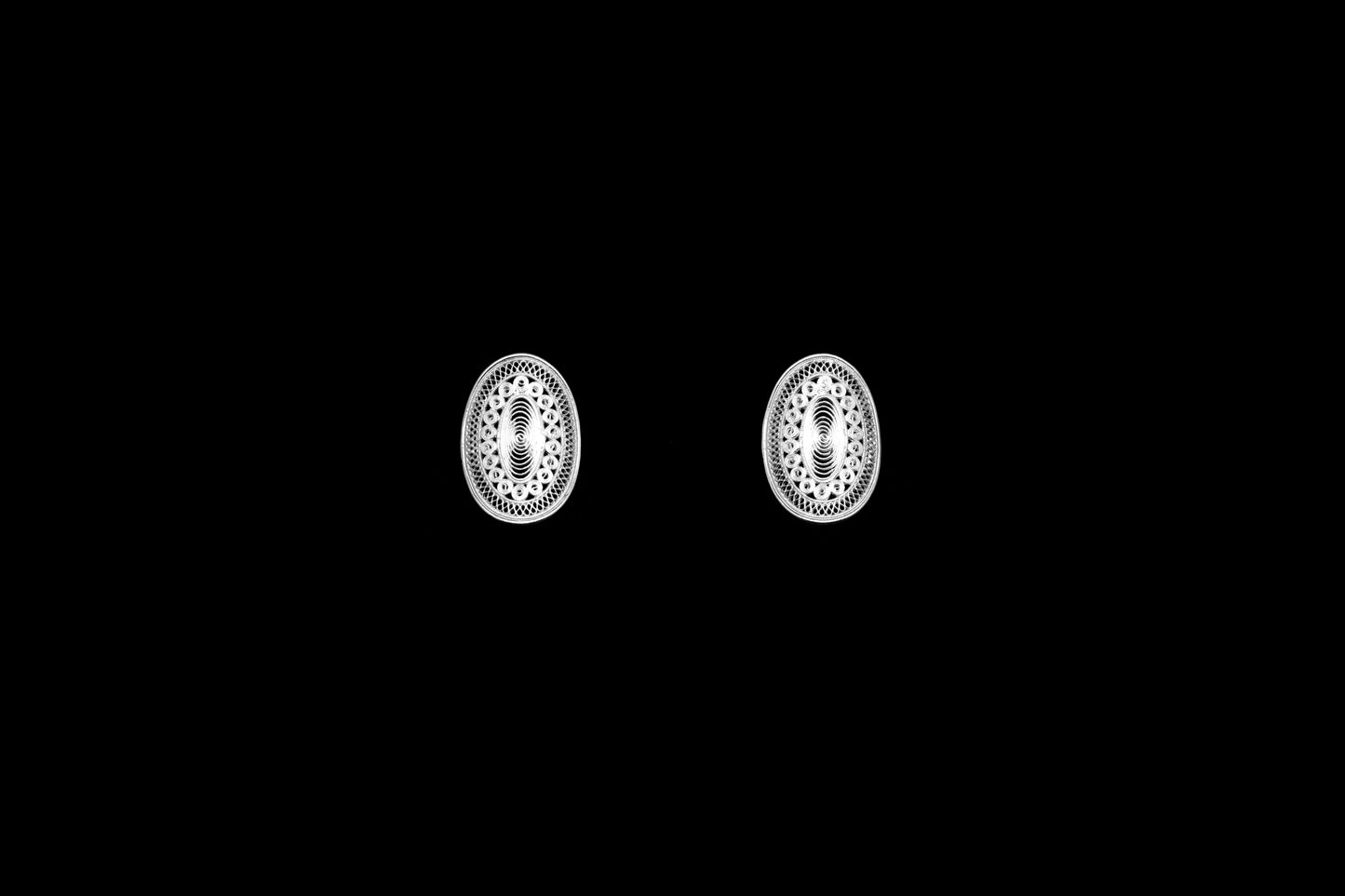 Oval Concentric Earrings