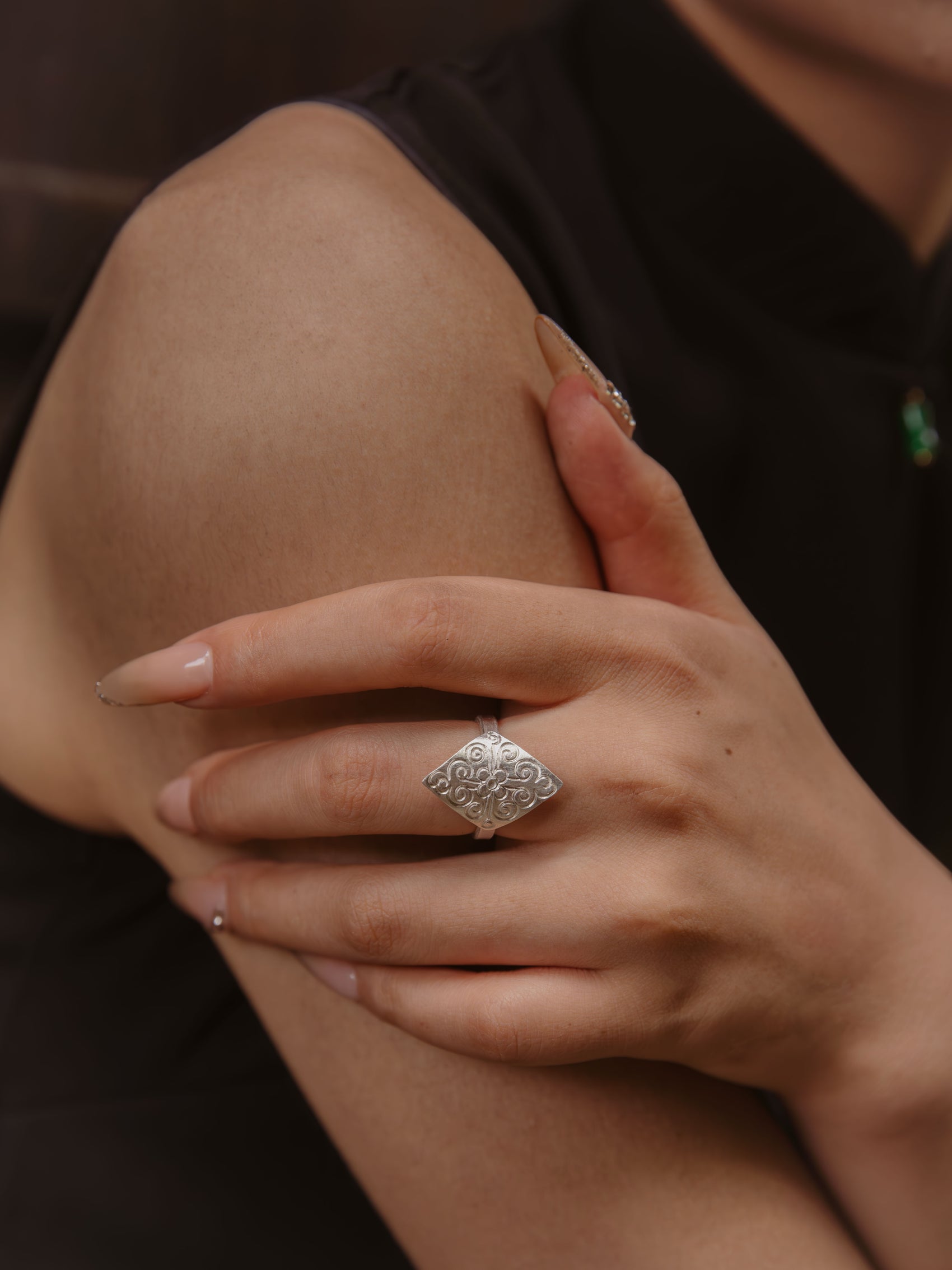 Wax-Resist Floral Ring